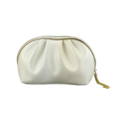 fashion quality pu custom nick and nora cosmetic bag, shell shape pu cosmetic bag