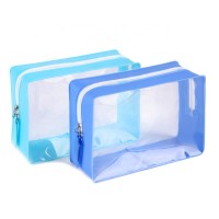 Clear Cosmetic Bag Air Travel Toiletry Bag Set with Zipper Vinyl eva Make-up Pouch Handle Straps for Women Men