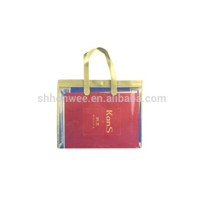 women high quality clwear pvc transparent tote handbags