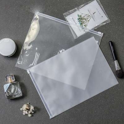 custom plastic zipper swimwear bag clear PVC packing bag