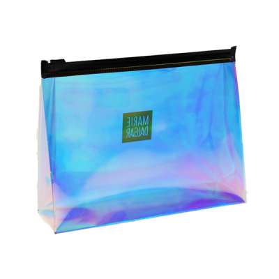 Custom hologram vinyl material pvc ziplock holographic bag