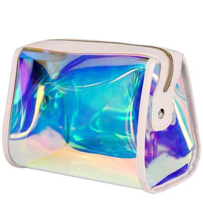 New material TPU/PVC Plastic iridescent hologram bag holographic makeup bag