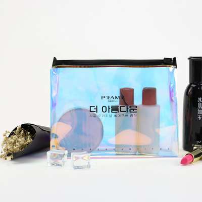 holographic vinyl film hologram bag pvc holographic cosmetics bag