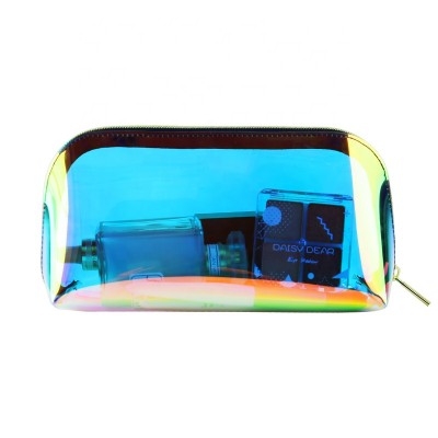 Waterproof woman fashion storage bag holographic makeup bag holographic pvc bag