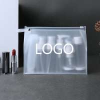 Wholesale Plastic Bag Manufacturer Frosted EVA Cosmetic Bags With Soft Loop Handle Clear Storage Bags For Makeup